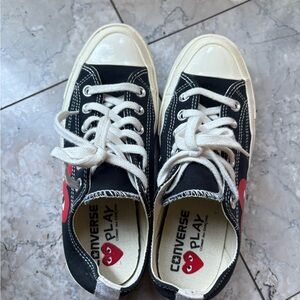 Converse Commes Des Garçon Black and Red Sneakers